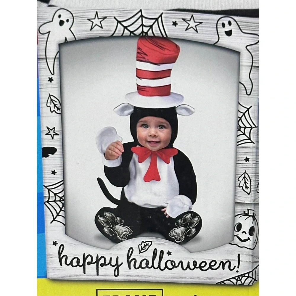 Dr. Seuss Cat in the Hat Infant Halloween Costume with Frame 6-12 Months NWT